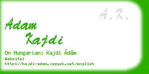 adam kajdi business card